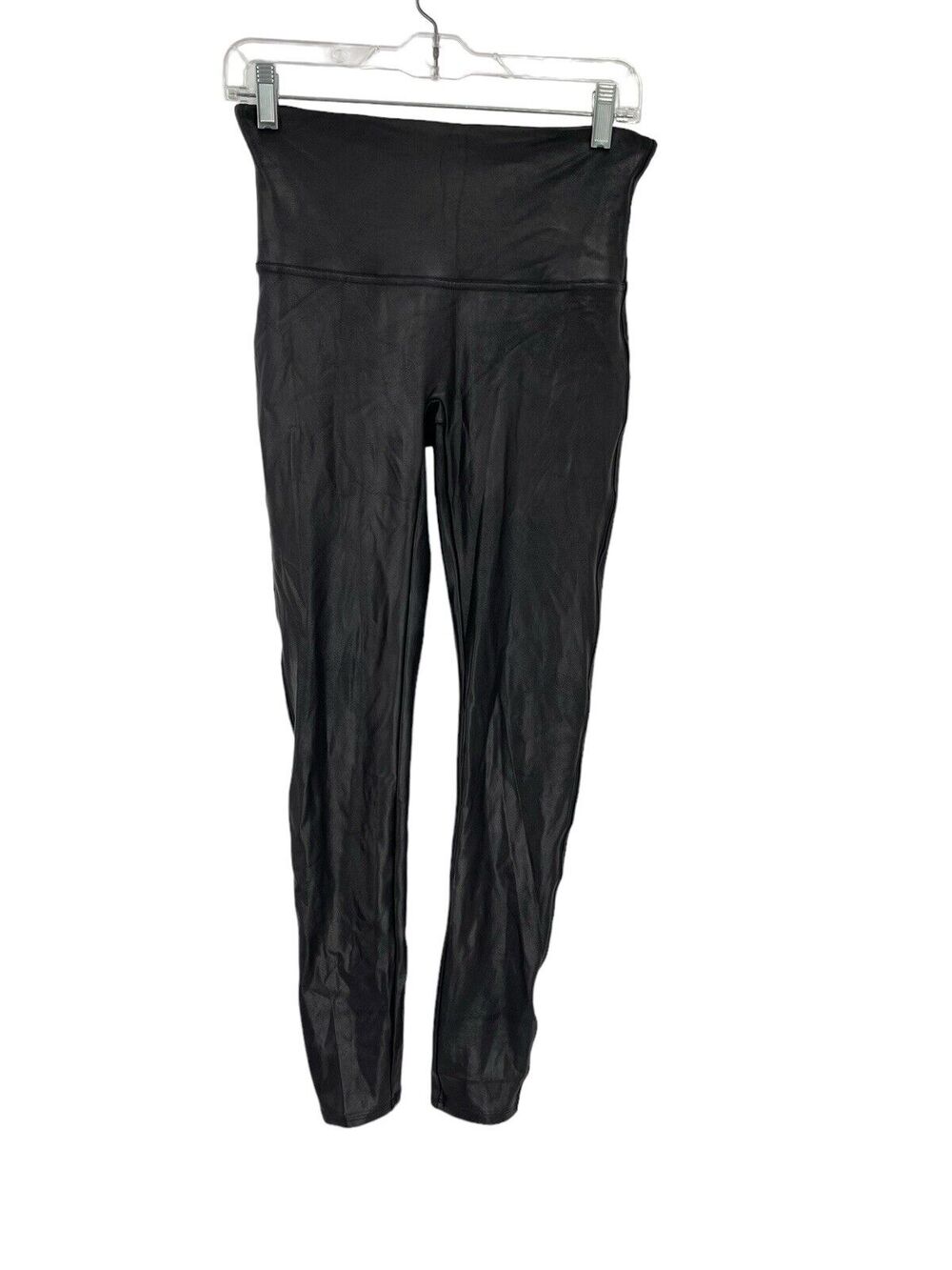 Spanx Faux Leather Leggings Black 2437 Size Large